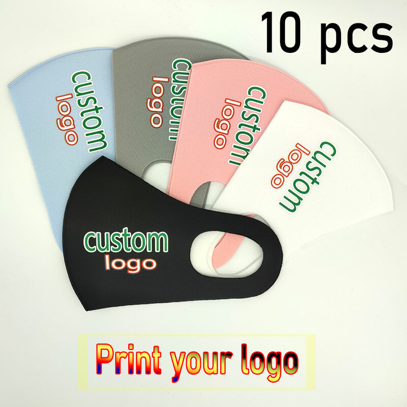 10pcs Personalized mask custom printing design logo on face mask gifts for men and women