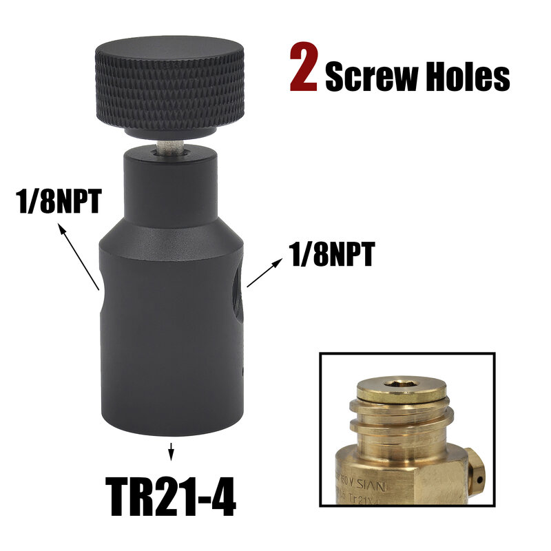 Adaptador de relleno Universal HPA para TR21-4, bobina de válvula de rosca, línea de manguera remota, cilindro de CO2 de alta presión, accesorios de aleación de aluminio