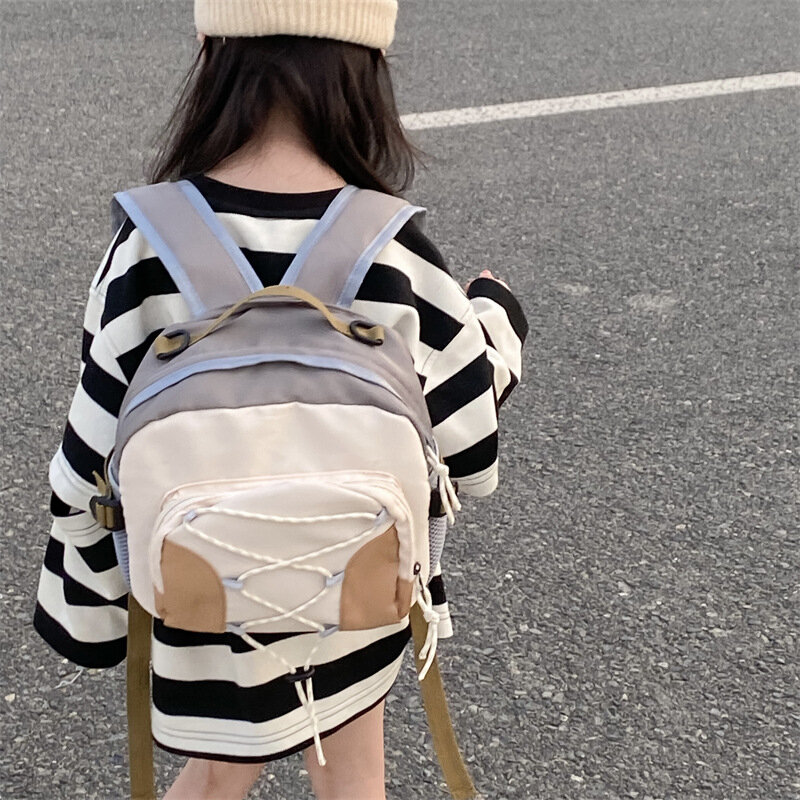 Plecak na co dzień dla dzieci 2023 wiosenny i jesienny nowy modny koreański styl osobowości uczniów prosty przystojny plecak