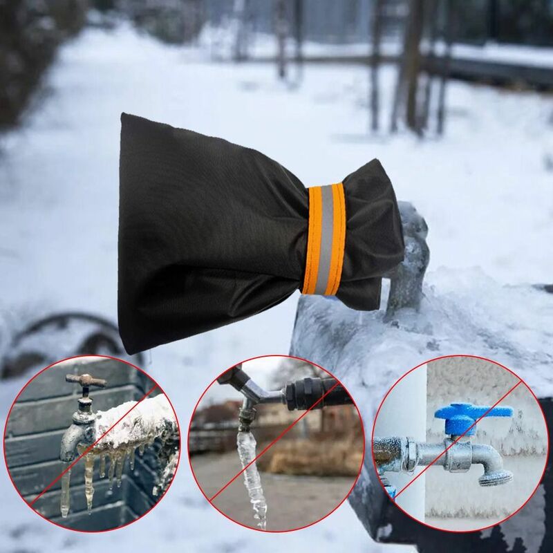 Sarung pelindung keran antibeku, keran anti air Plus katun mencegah retakan es kain Oxford kaus kaki keran reflektif