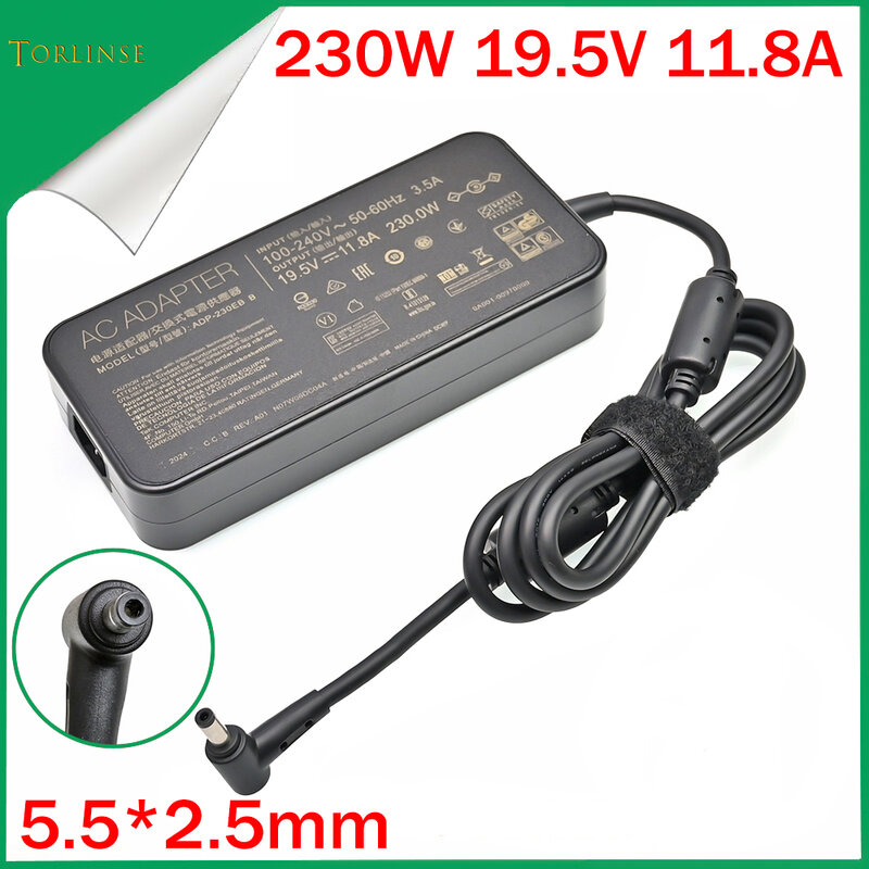 19.5V 11.8a 230W Oplader Voor Asus Aero 15-y9-4k 80P Aero 15-x9-rt4k5mp Gaming Laptop Adapter ZX8-CR5S1