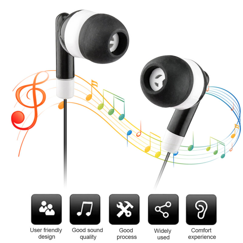 Headphone In-Ear Stereo 3.5Mm Universal Headset Musik Berkabel Noise Cancelling untuk iPhone Samsung Xiaomi Huawei PC