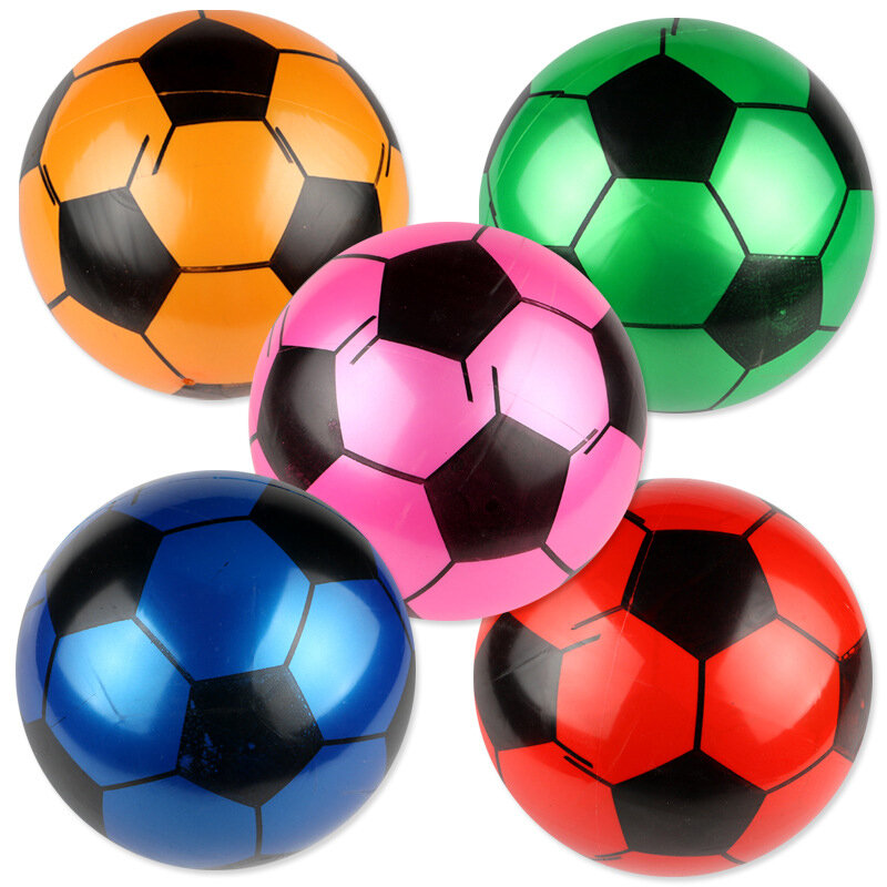 كرة قدم بلاستيكية قابلة للنفخ متعددة الألوان للأطفال ، كرة قدم يدوية ، كرة قدم ، رياضة ، مباريات ، تدريب ، ألعاب خارجية ، شاطئ ، كرات مرنة