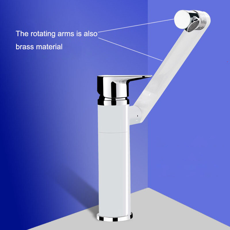 Brass Bathroom Sink Faucet 360 Rotating Basin Mixer Cranes Water Tap Shower Head Plumbing Tapware For Bathroom Accessories