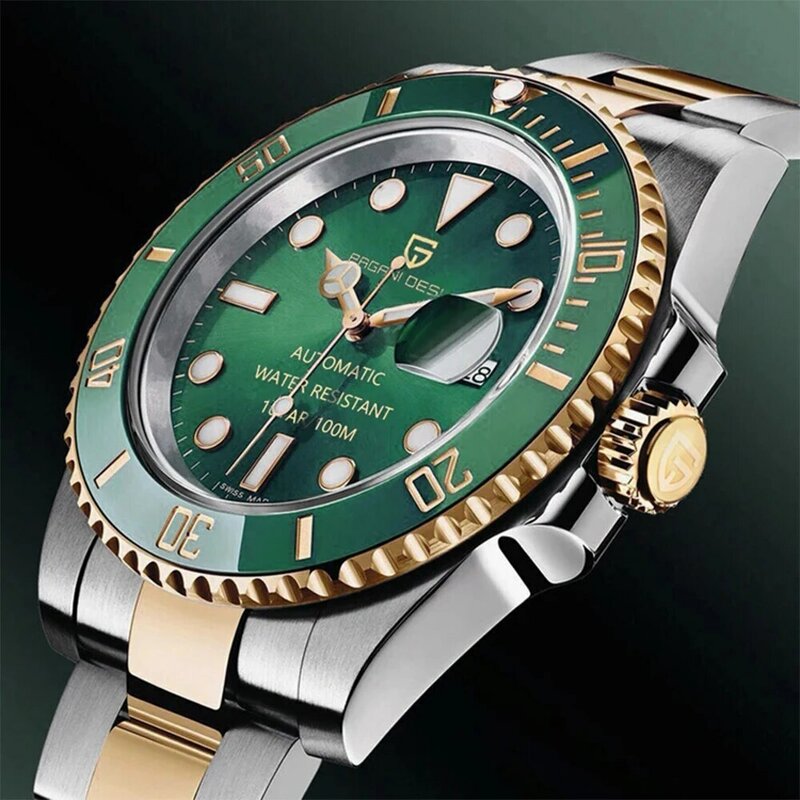 PAGANI DESIGN Men Mechanical Wristwatch Luxury Ceramic Bezel Automatic Watch Sapphire Glass Watch for Men