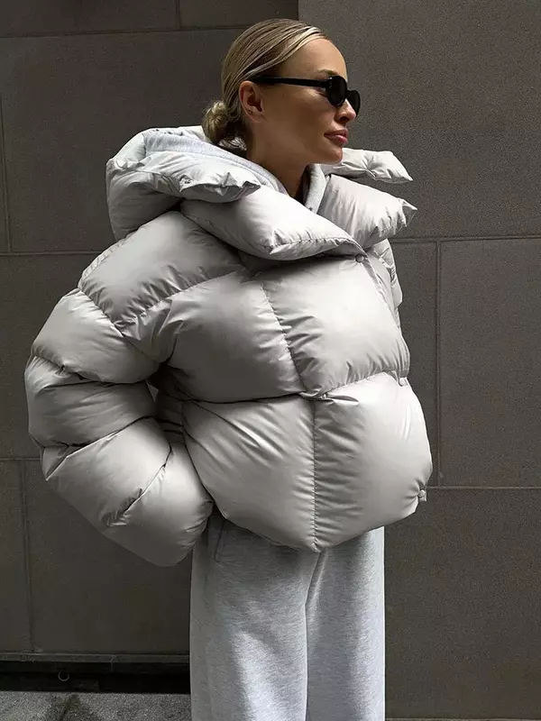 TARUXY atasan lengan panjang tebal, jaket berlapis katun wanita hoodie Mode jalanan musim gugur musim dingin 2023