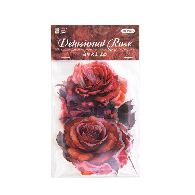 8packs/LOT Delusional rose series retro creative decoration DIY PET stickers