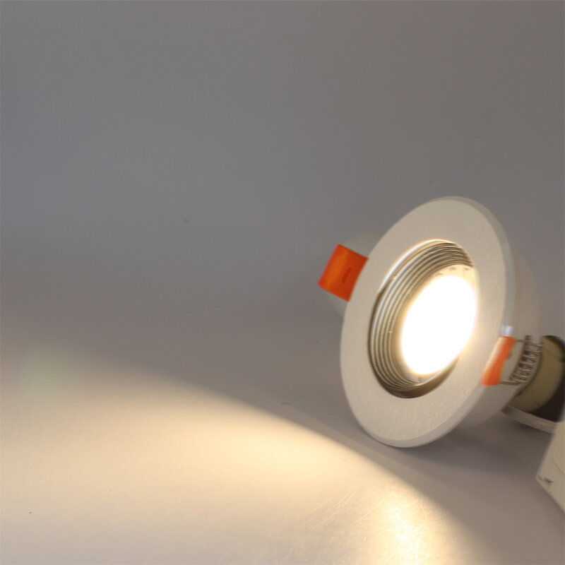 LED bulbo oculare plastica 6W MR16 GU10 Downlight involucro telaio soffitto Down Light Lampu Siling rotondo bianco nero