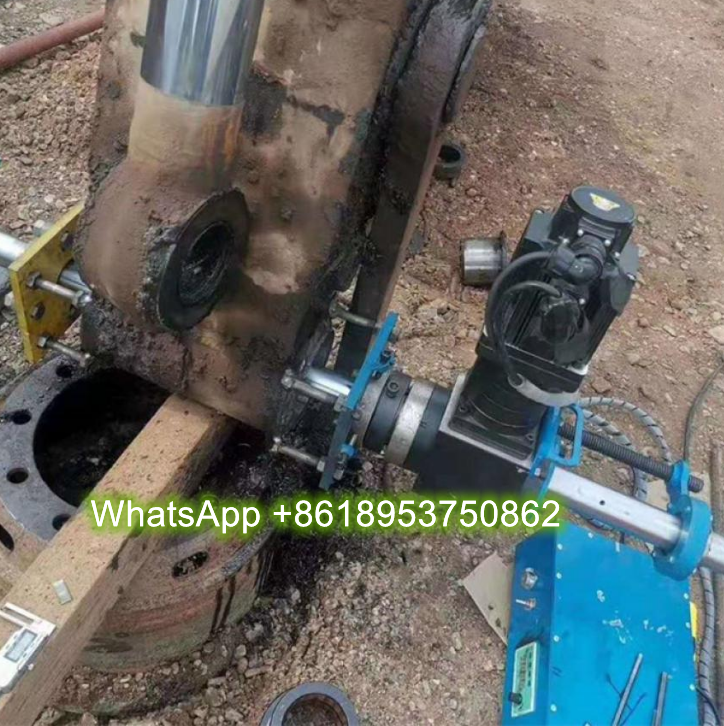 Linha elétrica hidráulica portátil máquina aborrecida, soldador furado para reparar a escavadeira, 380V, 220V