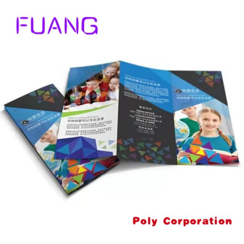 Custom  Low Price 2023 Printed Promotion Flyer Leaflet Booklet Printing Cheap brochure folded trifold leaflet printing