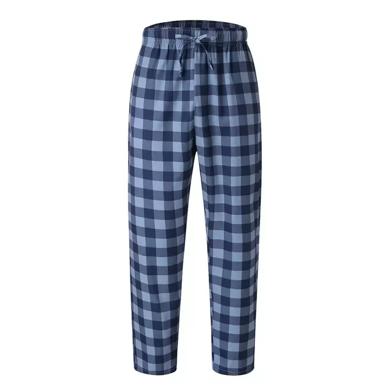 Pyjama de sport décontracté avec poches pour hommes, zone à carreaux, pantalon FjPantalones, entraînement à la mode