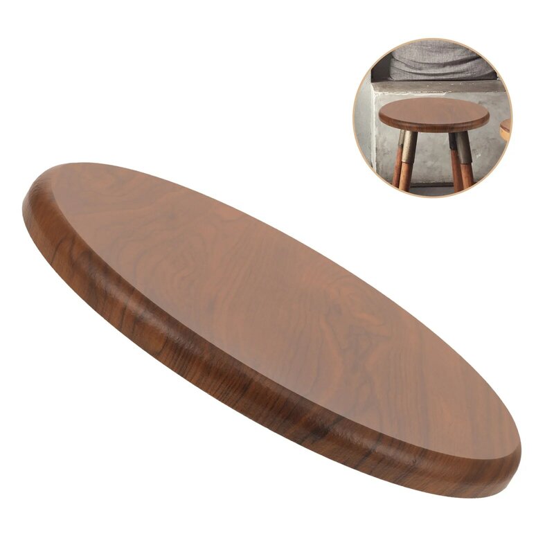 Taburete redondo de madera, reemplazo de tablero, superficie lisa, parte superior