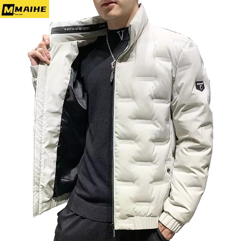 Plus ขนาด M-8XL 2021ฤดูใบไม้ร่วงฤดูหนาวผู้ชายใหม่80% เป็ดสีขาวลงแจ็คเก็ต Slim Fit Top Coats Outwear windproof Parkas Coat