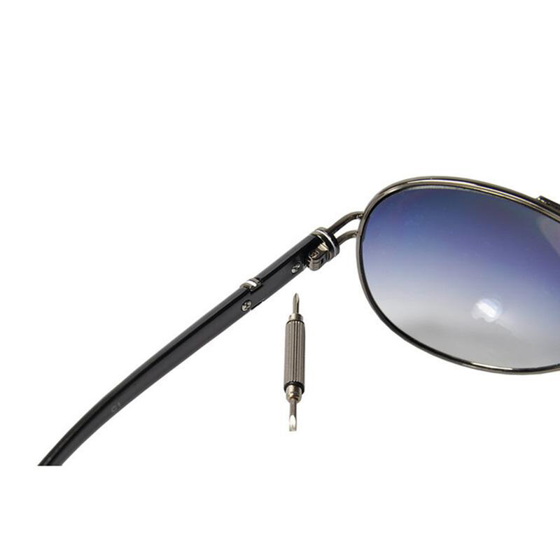 Kacamata hitam 3-in-1, kepala datar obeng portabel Set peralatan perbaikan telepon, aksesori multifungsi