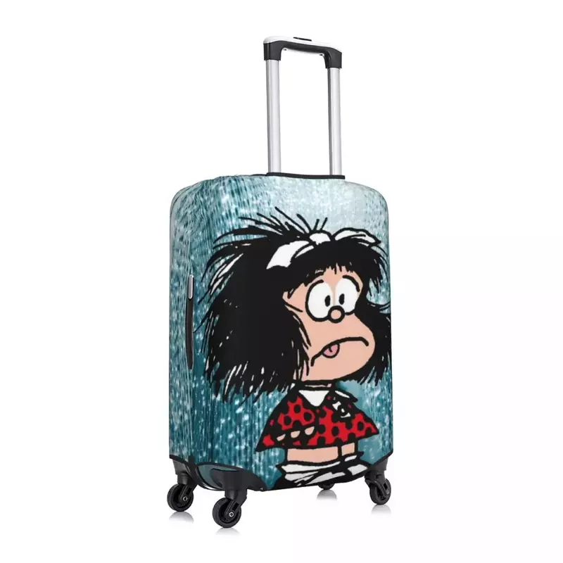 Mafalda In Shock Suitcase Cover Funny Flight Flight Cruise Trip Practical Luggage Supplies Protection
