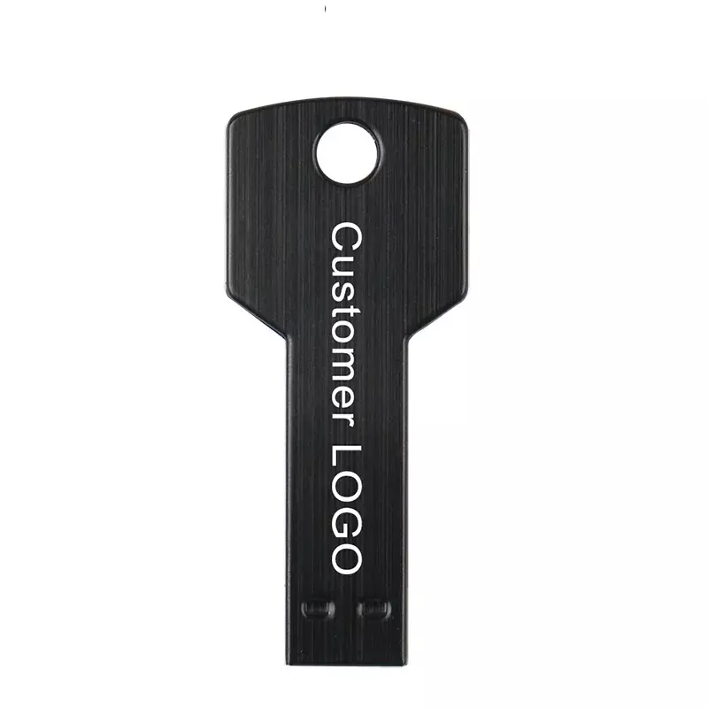 JASTER-Free Custom Logo USB Flash Drive, Shatterproof Metal Key, Business Gift, Memory Stick, 64GB, 128GB, 16GB, Céu Azul