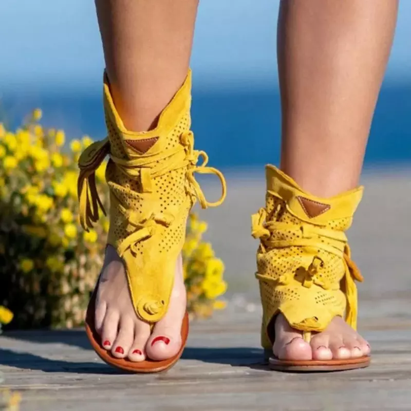 Damskie sandały 2024 nowe damskie gladiatorki z klipsem na palec w stylu Vintage Casual frsel moda lato kobieta buty damskie Sandalias
