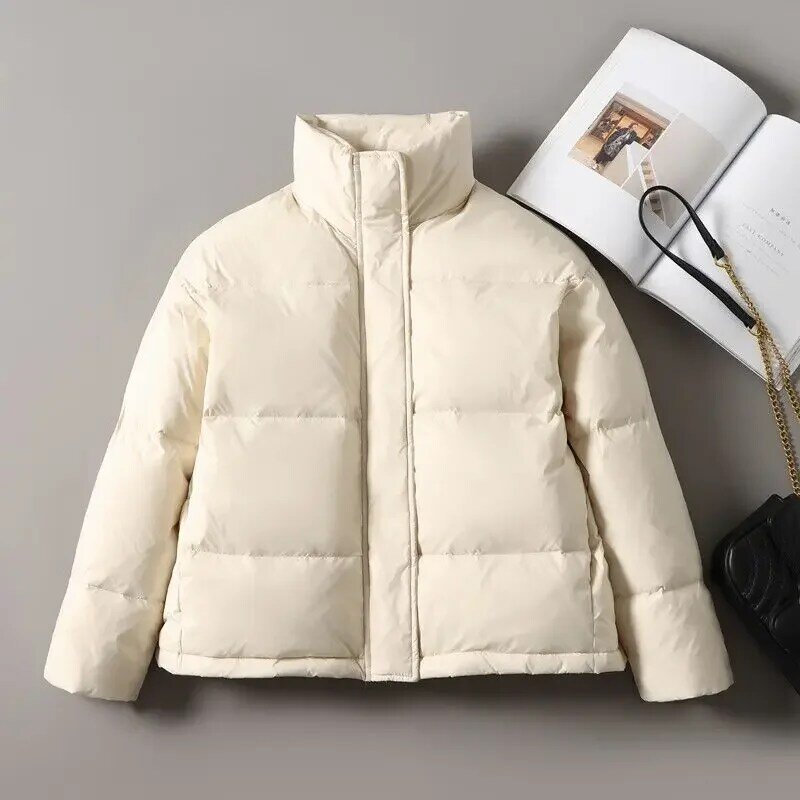 여성용 다운 재킷, 방수 단색 빵 재킷, 2023 상의, 루즈 재킷, 겨울 재킷, 신상