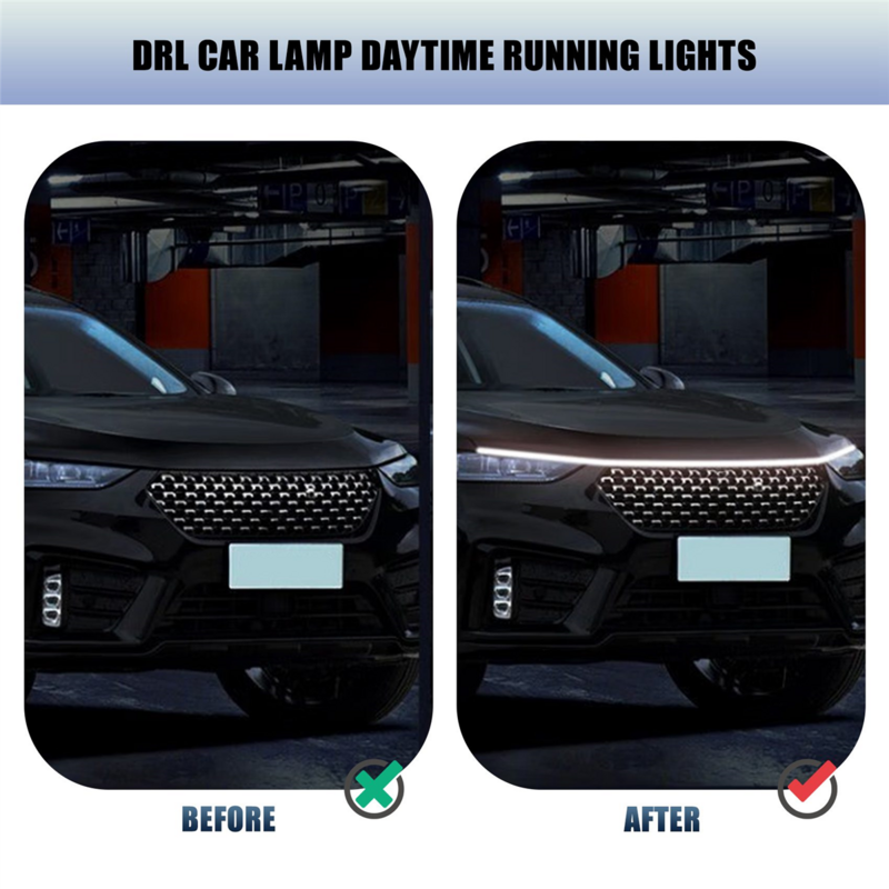 Luzes diurnas LED, Auto DRL LED luzes de condução, 10 COB carro bulbo, luz branca, DC 12V, 200LM, 2x20W