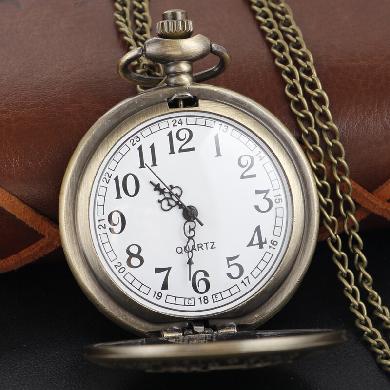 Reloj De Bolsillo De cuarzo con cruz cristiana Retro para hombres y mujeres, colgante De collar, cadena De Relojes FOB, regalos para religiosos
