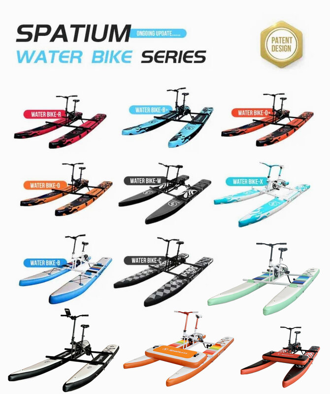 Bicicleta inflável de água flutuante para crianças e adolescentes, barcos a pedal, Aqua Cycles, bicicleta aquática para adolescentes, Spatium