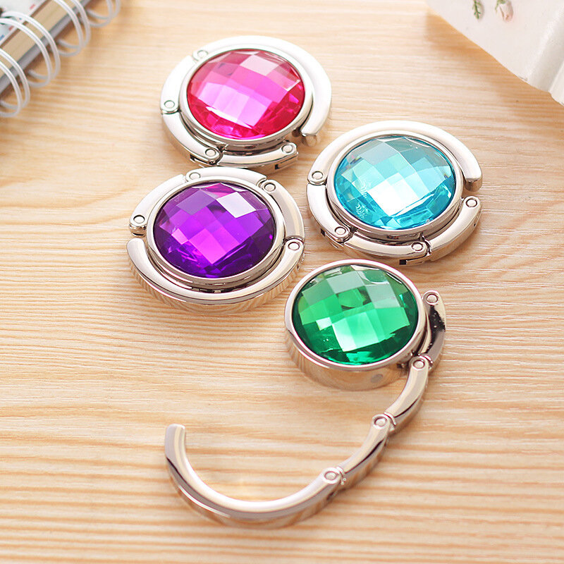 Magic Traceless Gem Hook Invisible Metal Hook Creative Bearing Strong Table Hanging Package Multi-Color Optional Folding Hook