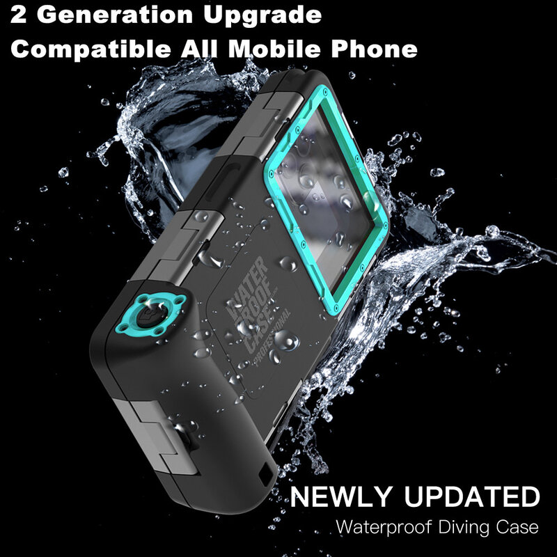 2世代ユニバーサルプロフェッショナル防水ケース,iPhone 14,13,12 pro max,深さ15m,Samsung s22,s23,ウルトラ用