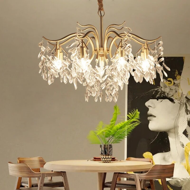 Modern LED Luxury Crystal Chandeliers Large Lustre Pendant Lamp for Hotel Hall Art Decor Light Fixtures