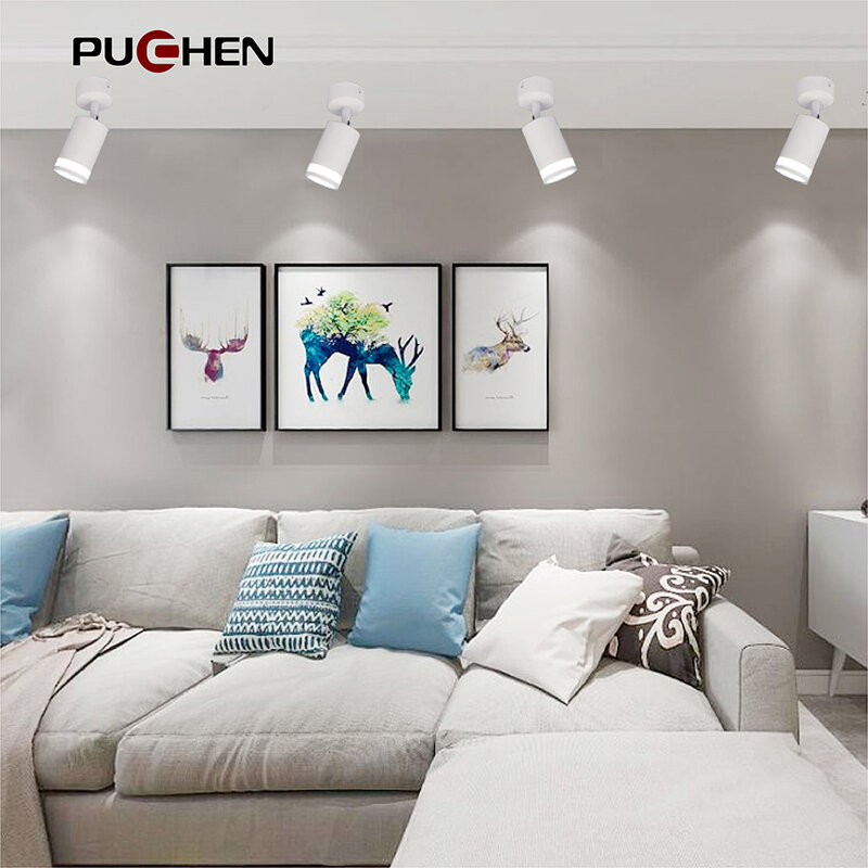 Puchen conduziu a luz do ponto superfície montado luz de teto cob downlight cozinha sala estar quarto interior holofotes dispositivo elétrico iluminação