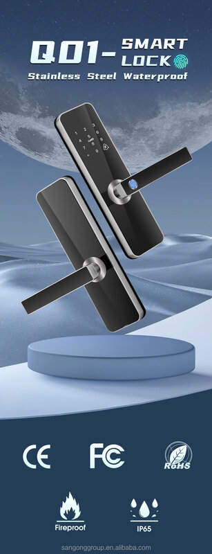 Trending Products 2023 New Arrivals Home Smart Lock Waterproof Stainless Steel Door Lock