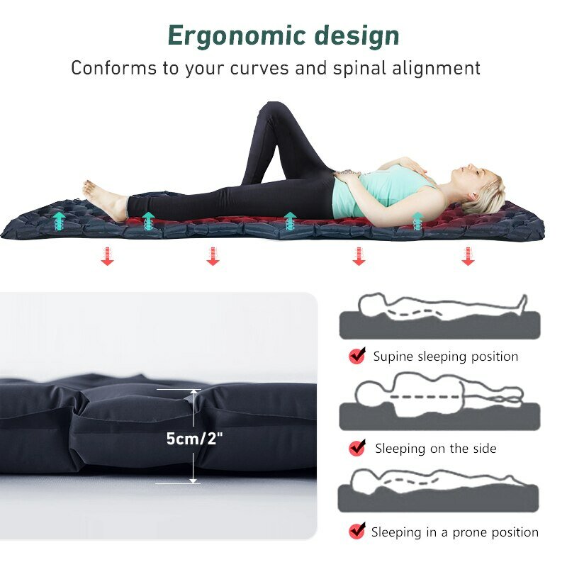Westtune Camping Isomatte ultraleichte aufblasbare Matratze tragbare Outdoor-Luftkissen Schlaf matte für Reisen Wandern