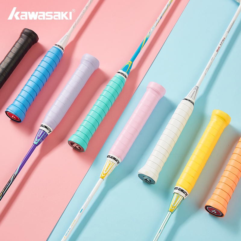 Kawasaki-Cinta adhesiva antideslizante para raqueta de bádminton, Cinta de agarre para raqueta de tenis, Súper suave, 60 unidades por lote, 001