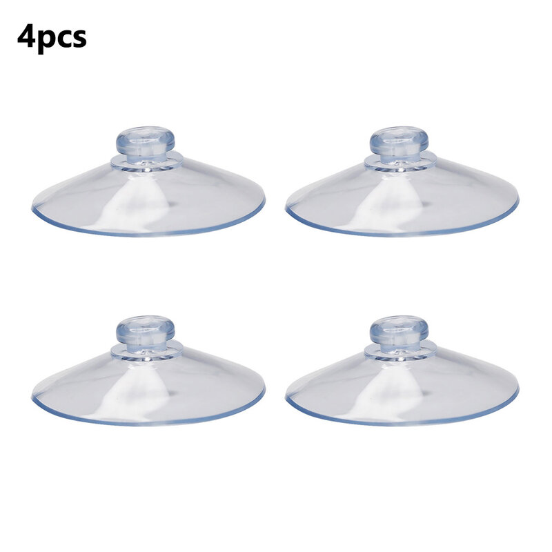 Ventosas transparentes de PVC para cocina y baño, ganchos de pared, cabeza de seta, tuerca de pulgar fuerte, 4/10 piezas, 55mm/50mm