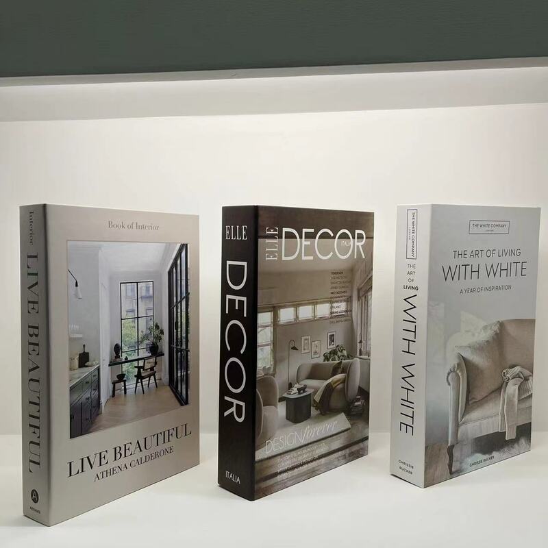 3 pz/set moda libri finti decorazione libro decorativo di lusso Designer soggiorno decorazione libri di simulazione decorazioni per la casa regali