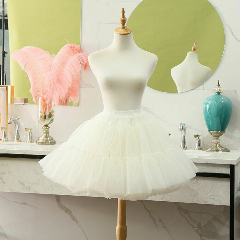 45cm comprimento vintage crinoline hoopless petticoat bustles lolita underskirt grades