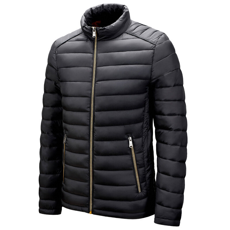 Mens 2023 autunno inverno nuovo leggero spesso caldo colletto alla coreana giacca parka cappotto maschile Casual antivento imbottito Outwear uomo