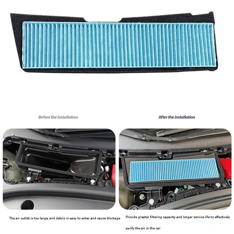 AU04 -3X Car Air Conditioning Inlet Filter Replacement For Tesla Model 3 2021 Air Filter Accessories External