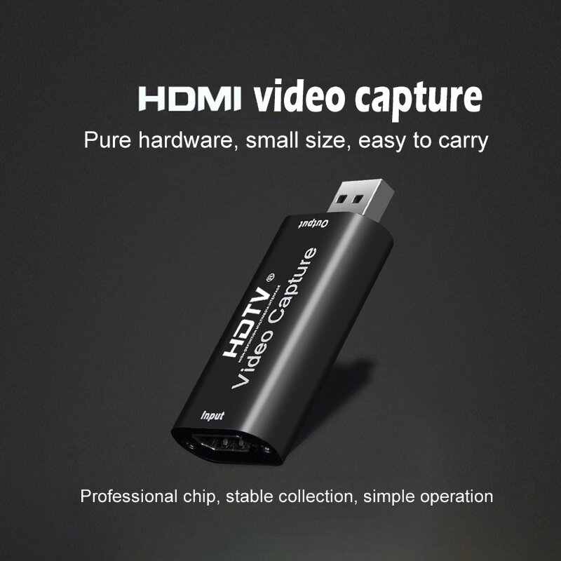 HDMI Video Capture Card, 4K, USB 3.0, USB 2.0, Grabber Box, Adaptador para jogo PS4, DVD Camcorder, HD, PC, Gravação da câmera, Live Streaming