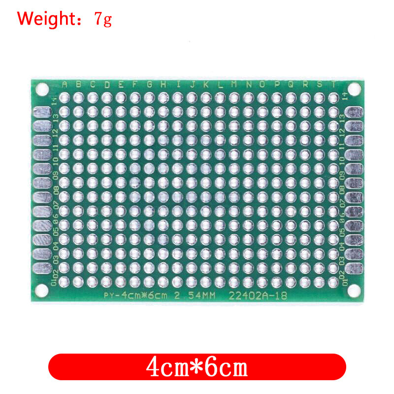 Arduino용 유리 섬유 보드, 양면 구리 프로토 타입 PCB 범용 보드, 4 개, 5x7, 4x6, 3x7, 2x8cm, 직송