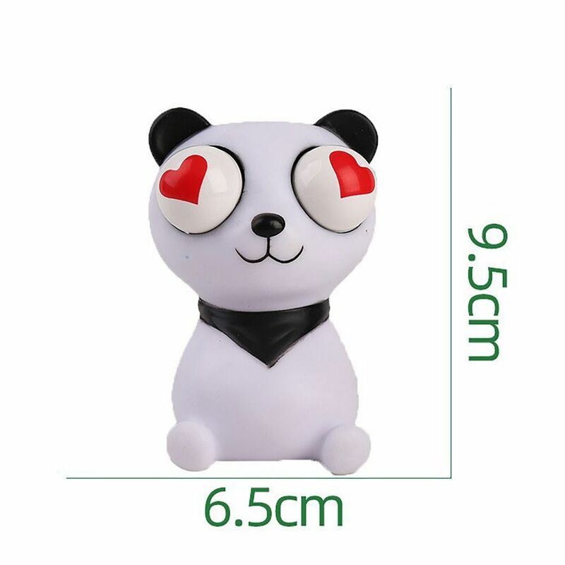 Happy Bear Doll Burst Eyes Panda Decompression Pinch Googly Love Eyes Reduce Pressure Vent Funny Prank Device PVC