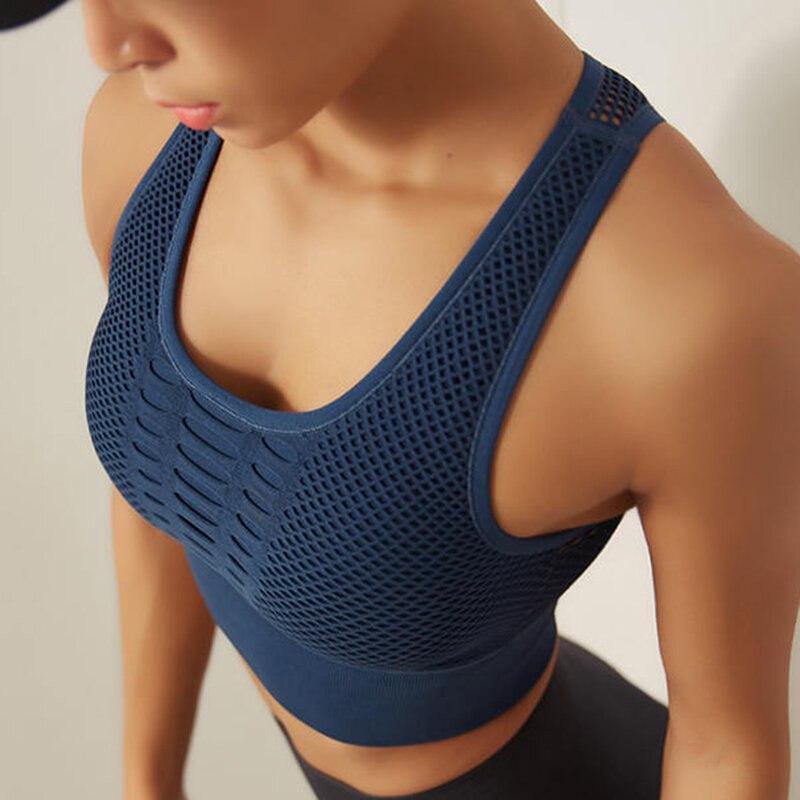 T-shirts de fitness das mulheres quentes treino sutiã esportivo yoga colete sem encosto sólido secagem rápida correndo ginásio esporte sutiã yoga camisas tanque