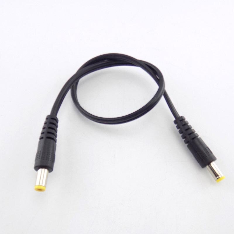 30cm 5.5mm DC Male To Male Extension Cords Cable Power Adapter 5.5 X 2.1mm Plug AV Audio DVR RCA Connector L19