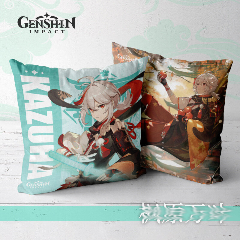 Genshin Impact Sarung Bantal Anime Kartun Sarung Bantal Sofa Sarung Lempar Dekorasi Rumah