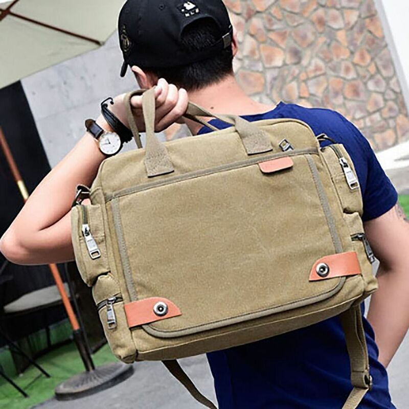 Resistente à água Canvas Messenger Bags para homens, Wear Resisting Briefcase, Casual Handbag, Grande capacidade