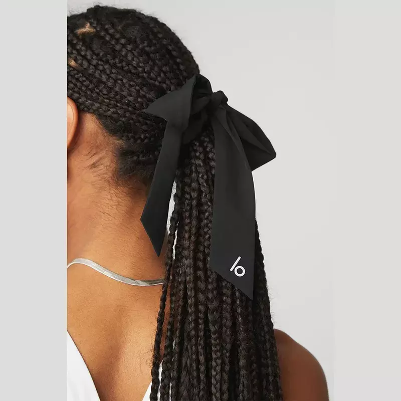 LO Love Knots Tie Scrunchie fascia per esercizi igroscopica, traspirante e rinfrescante con fascia per Yoga con rilegatura regolabile