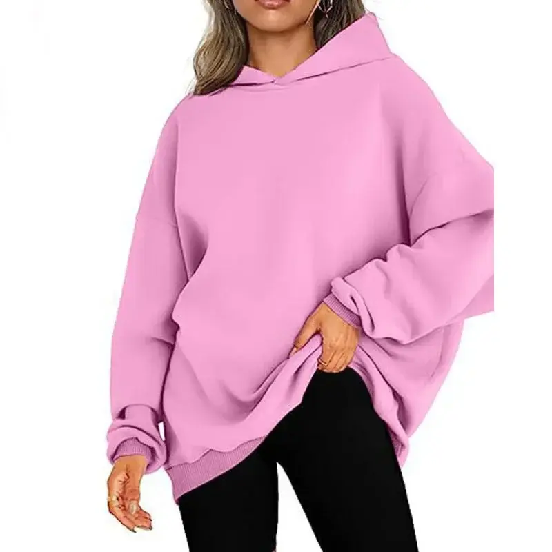 Популярный модный женский пуловер с капюшоном, свободная повседневная плюшевая Толстовка большого размера