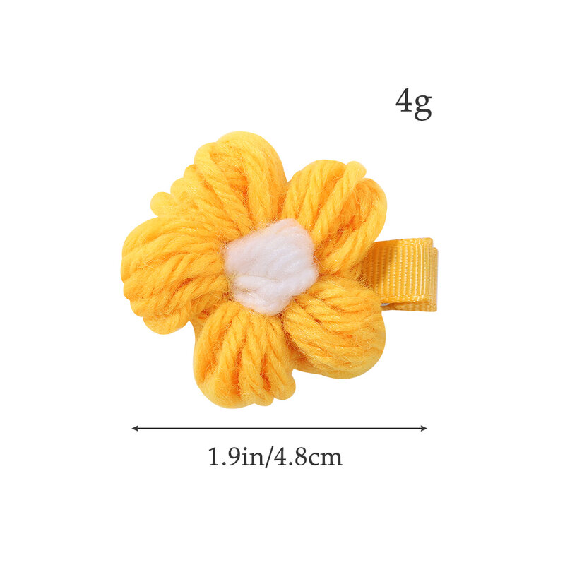 60pc/lot 2.4” Floral Hair Clips for Women Kids Girls Flower Hair Pins Embroidery Hairpins Baby Girl Daisy Flower Barrettes