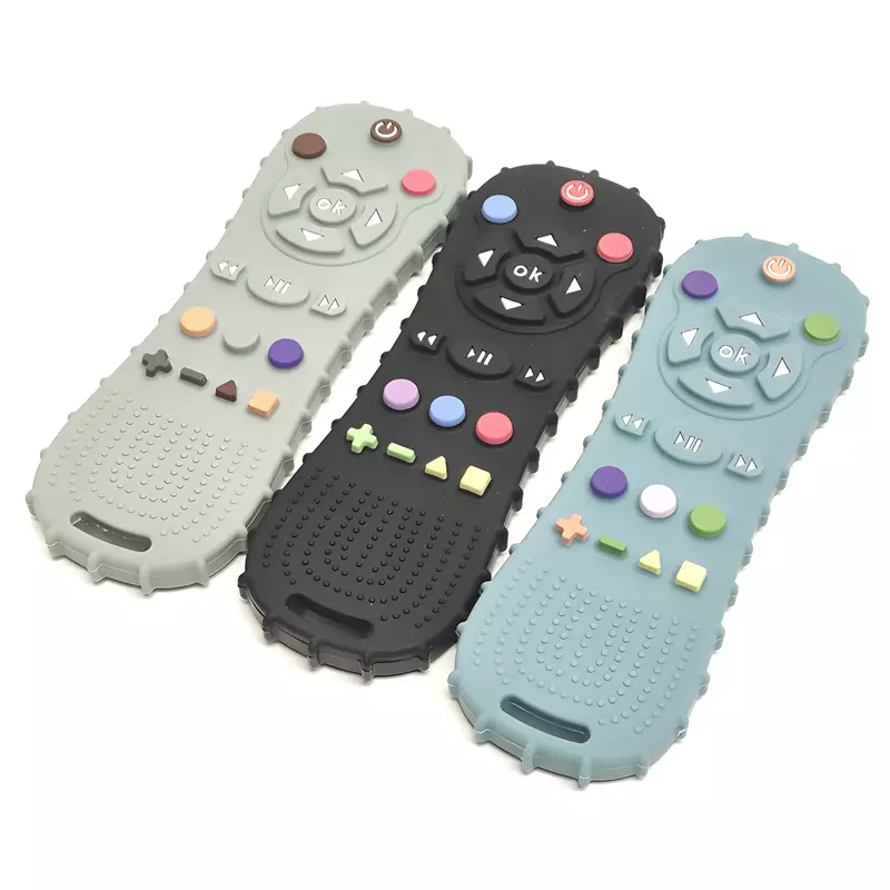 Baby Remote Control Teether Silicone Baby Anti-Eating Gloves Pacifier Bracelet Teething Stick Biting Toys