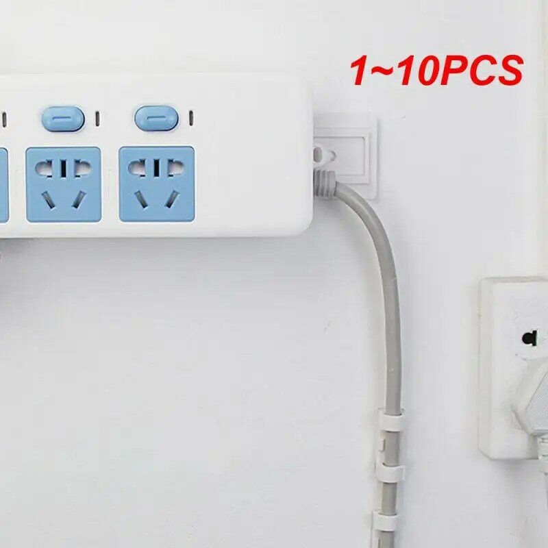 Fixateur de câble de prise de bureau auto-adhésif, support de prise de courant, parfait sans trace, 1 à 10 pièces