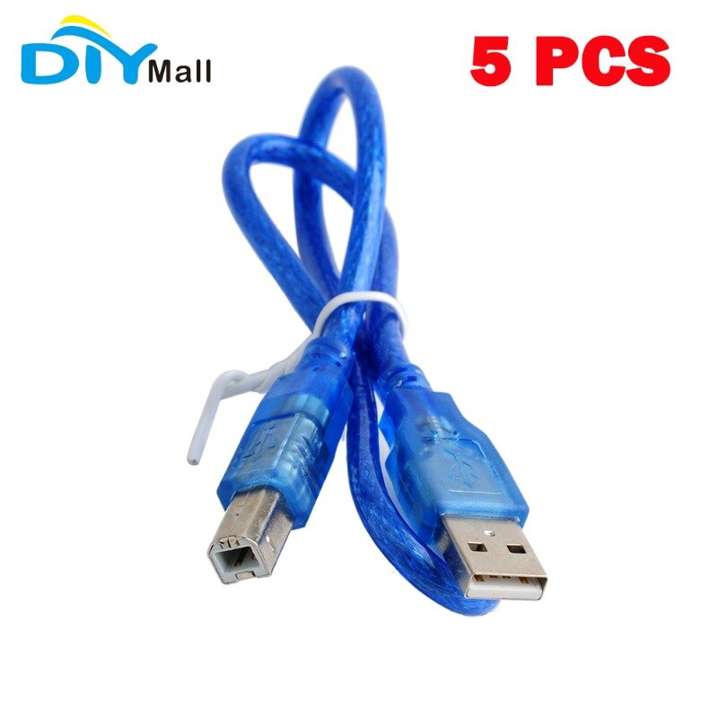 Premium 5-Pack USB 2.0 Cables 5PCS USB 2.0 Cable Bundle for Arduino Uno 2560 R3 and Printer